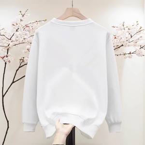 OEM logo personnalisé broderie imprimé design nouveau lourd haute couleur solide col rond pull en coton hommes lâche sweat-shirt décontracté - Product Image 5