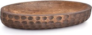 Tazón Decorativo de Madera de Mango Ecológico y Duradero, Centro de Mesa para Decoración del Hogar, Restaurante Campestre y Cafetería (14 x 6 x 2.3 Pulgadas) - Product Image 5