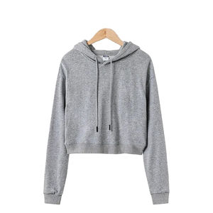 High Quality Customizable Full Zip <b>Women's</b> Hoodie Long Length Winter Crop <b>Top</b> with High Cotton <b>for</b> Fall and Winter Season - Product Image 1