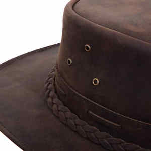 Venta al por mayor de diseño personalizado de ala grande de gamuza al aire libre sombrilla sombrero Venta caliente para hombres de montar sombrero de cuero de imitación para viajar - Product Image 5