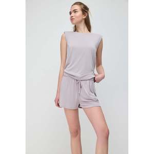 Mega Merchant Casual Regular Fit Shorts Elastic Waist <b>Drawstring</b> Pockets Adjustable Size XS Fashionable Modal Fabric - Product Image 2