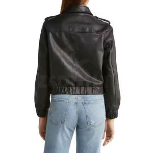 Última chaqueta de cuero de mujer de la mejor calidad a precios al por mayor colores personalizados chaquetas de cuero al por mayor - Product Image 2