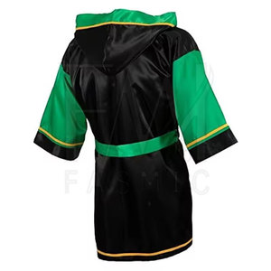 Vestido de kick boxing de satén de seda de la mejor calidad, color personalizado más vendido con capucha elástica para boxeadores - Product Image 2