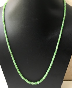 Collier de perles facettées en tsavorite, pierre précieuse naturelle, perles de tsavorite pour la fabrication de bijoux fins, collier de perles de pierres précieuses - Product Image 1