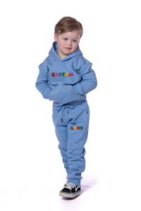 Vente en gros de survêtements personnalisés respirants et décontractés solides pour enfants pour bébés garçons survêtement pour enfants sweats à capuche simples qualité supérieure personnalisée OEM - Product Image 5