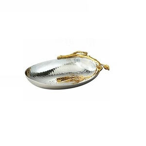 Produit le plus vendu Forme personnalisée Doux ou Serveur de nourriture Vaisselle Décoration Finition nickelée brillante Plateau de service - Product Image 1