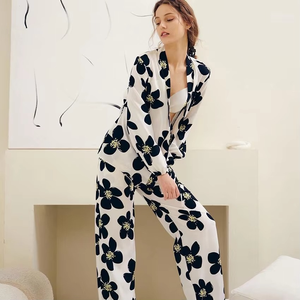 Vêtements de nuit ensemble de pyjamas pour femmes pyjama décontracté robe de nuit deux pièces ensemble respirant pour les femmes robe de nuit pour les femmes - Product Image 3