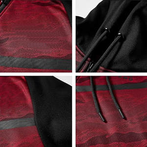 Men's 100% Cotton Men's Color Block Hoodie-Full <b>Zip</b> Ultimate Heavyweight Fleece Hoodie-Camo <b>Zip</b> up Pullover Hoodies For Men - Product Image 6