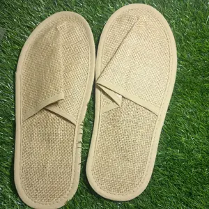 Pantoufles en jute faites à la main pour femmes élégantes et confortables Matériau respirant Taille 35-40 Lot de 2 paires - Product Image 6