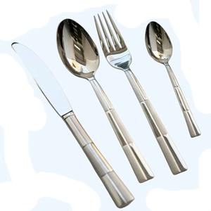 Juego de 11 cubiertos de acero inoxidable, ideal para cocina, mesa, café, uso doméstico, cubiertos con acabado Chapado en color dorado, mango de diseñador - Product Image 3