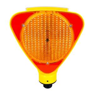 <b>Solar</b> Roadway Safety <b>Light</b> Set with Yellow Flashers - Product Image 3