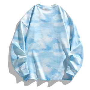 เสื้อสเวตเชิ้ตคอกลมแขนยาวแฟชั่นผู้ชายมาใหม่ ผลิตตามแบบ ODM ผ้าฟลีซเทอร์รี่หนานุ่มสำหรับฤดูหนาว สีพื้น - Product Image 5