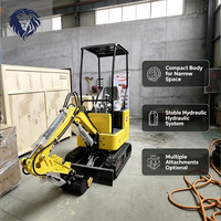 Mini-excavatrice sur chenilles, petite machine de terrassement pour la ferme, le jardin, la construction, les travaux routiers et l'aménagement paysager