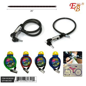 Bloqueo de código de bloqueo de cable de bicicleta de aleación y acero duradero de 26 pulgadas con 48 Uds./cartón con zinc para seguridad de bicicletas - Product Image 1