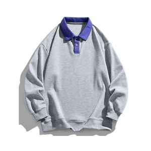 Polo ajustado informal personalizado de alta calidad Polo de manga larga OEM para hombre Logotipo y diseño personalizados - Product Image 3