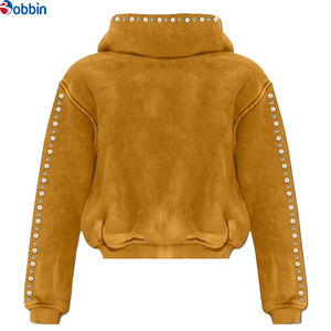 Sudadera con Capucha Personalizada para Hombre, de Algodón Grueso, Estilo Urbano, con Pedrería, Cierre Extra Grande, Lavado Ácido, Estampada - Product Image 6