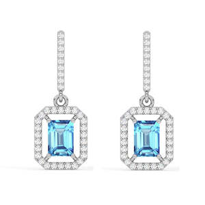 CLARA ต่างหูเงินแท้ 925 รุ่นอาซูล เครื่องประดับแฟชั่นทันสมัย - Product Image 1