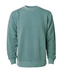 Mens Fleece Crewneck Sweatshirt Pigment Alpine Green Independent Trading Co Unisex Midweight Pigment-Dyed Crewneck Sweatshirt