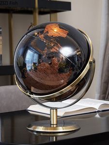 Globo Terráqueo Moderno con Acabado Antiguo en Latón, Decoración de Escritorio de Oficina de Metal de Aluminio, Globo Terráqueo Vintage, COLECCIÓN DE CALIDAD IND-20010 - Product Image 3