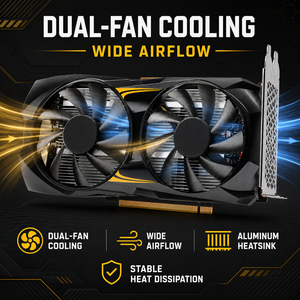 Nueva Tarjeta Gráfica GTX 1660 <span class=keywords><strong>SUPER</strong></span> de 6GB GDDR6 PCI Express de 192 Bits con Doble Ventilador para Juegos en 4K para PC de Escritorio - Product Image 3