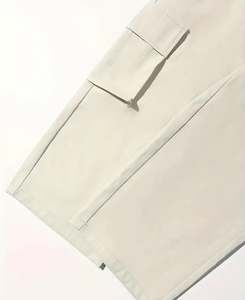 Pantalon cargo en toile léger pour homme et femme, longueur totale, avec taille élastique, poches tendance, vêtements, pantalon d'automne - Product Image 5