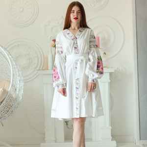 Vestido bohemio hasta la rodilla con escote en V para mujer, ropa de estilo mejicano, 2022 - Product Image 3