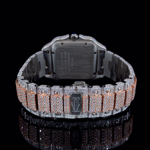 นาฬิกาควอตซ์เพชรโมอิสซาไนต์ขายดีสำหรับผู้ชาย ดีไซน์เรียบหรู สไตล์วินเทจ สายสแตนเลส เป็นมิตรกับสิ่งแวดล้อม เหมาะสำหรับโอกาสพิเศษ - Product Image 4