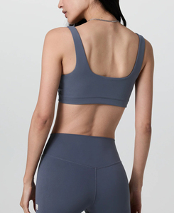 Sujetador deportivo cómodo transpirable de calidad superior para deportes al aire libre entrenamiento gimnasio activo Yoga ropa para correr estampado frontal medio - Product Image 4