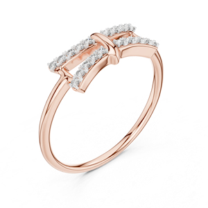 Bague pendante en or jaune 14 carats avec diamant rond de laboratoire pour femme |   Vêtements de mariée |   Nouveau diamant cultivé - Product Image 6