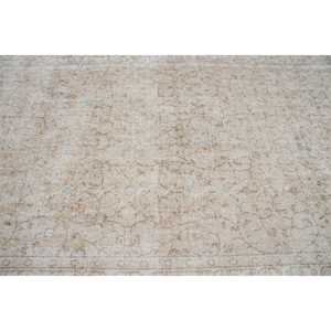 5.6x9 ft Rug, Vintage Turkish Rug, <b>Brown</b> Floral <b>Wool</b> Rug - Product Image 4