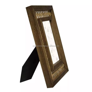 Decoración moderna para el hogar, borde de ratán creativo, marco de madera, adorno de flores secas, marco decorativo hecho de madera de alta calidad - Product Image 3