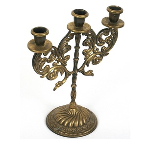 Lot de 2 bougeoirs en métal haut de gamme bougeoirs votifs personnalisés au design élégant avec finition antique pour la maison de mariage - Product Image 3