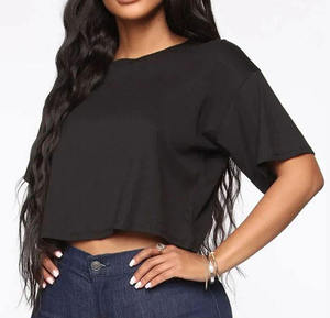 T-shirt de haute qualité à épaules tombantes en coton épais vierge Logo personnalisé Streetwear Haut court à manches courtes pour homme - Product Image 5