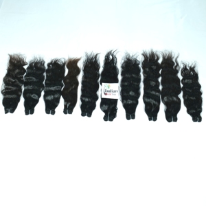 Extensions de cheveux vierges bruts non traités de qualité supérieure, cheveux humains cambodgiens, mèches ondulées, cuticules alignées, styles bouclés, extensions de cheveux indiennes Genius Weft - Product Image 3
