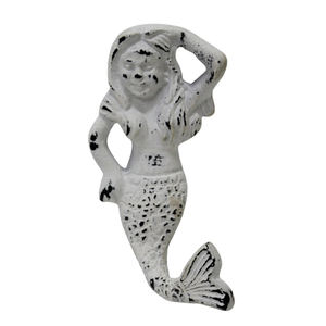 Lot de 2 petits cintres décoratifs en aluminium blanc couleur antique pour décoration de maison et de salle de bain décoration murale - Product Image 1