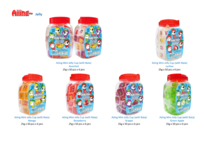 Aiiing Fruit Mini Jelly Cup Aiiing Jelly Cups con Nata De Coco Green Apple Manzana Verde Sabor 25g X 50 Pcs X 6 Frascos Halal - Product Image 6