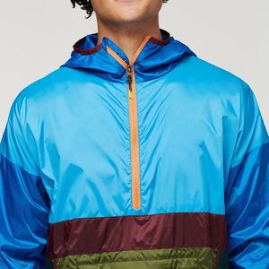 2024 vestes coupe-vent à capuche demi-fermeture éclair pour hommes de haute qualité imperméable et grande taille manches courtes Design personnalisé - Product Image 6