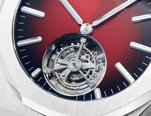 Sang Trọng Chất Lượng Tốt Nhất Không Thấm Nước Đồng Hồ Cơ Khí 41Mm Bbs Nhà Máy 2950 Tourbillon Tự Động Phong Trào Audemars Đồng Hồ Màu Đỏ - Product Image 3
