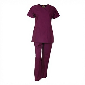 Ensemble de tenues médicales pour hommes sur mesure, élégant et de fabrication artisanale, avec haut à manches courtes et col rond, pantalon de jogging, ensemble de tenues médicales - Product Image 1