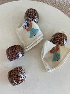 Porte-serviettes coquillage fait main rustique anneau côtier naturel pour décor de Table à manger en vrac exportation de mariage en gros - Product Image 2