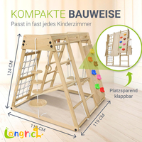 Structure d'escalade géométrique en bois naturel Montessori pour tout-petits et enfants, ensemble de jeu intérieur/extérieur, unisexe
