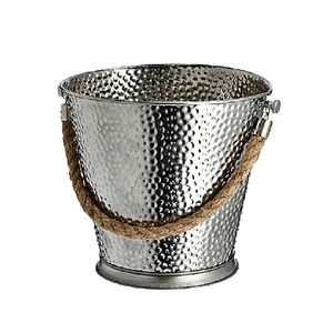 Refroidisseur de bouteilles de vin et de bière en métal avec poignée en corde, baignoire à boissons décorative de fête et de mariage, seau à glace de Champagne pour Bar - Product Image 2