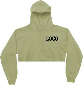 Sweat à capuche personnalisé pour femmes Sweat-shirts à capuche décontractés pour femmes Pull-over recadré Sweat à capuche oversize pour femme - Product Image 4