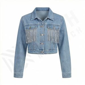 Chaqueta Trucker Vaquera Casual Personalizada para Hombre, Tallas Grandes y Altas, 100% Algodón, Opción de Logotipo Frontal, Chaqueta Transpirable para Invierno - Product Image 1