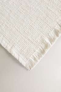 Manta tejida cepillada Jacquard con textura a cuadros - Product Image 3