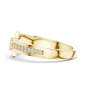Bague élégante avec boucle en diamant de laboratoire 0,254 CT Or 18 carats, 14 carats, 10 carats et argent 925 Or rose, or jaune, or blanc Diamants de laboratoire - Product Image 6
