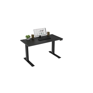 SMARTDESK Modern <b>Office</b> <b>Desk</b> Black Metal with Minimalist Contemporary Design <b>Foldable</b> Steel for Bedroom Use - Product Image 2