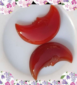 หินแกะสลักอัญมณีธรรมชาติแบบแฮนด์เมดได้รับการรับรองจาก100% หินกึ่งมีค่าหลายชิ้น15-25มม. หินรูปพระจันทร์ครึ่งเสี้ยวหินหลวมสำหรับ - Product Image 4