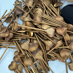 Ensemble bol et cuillère en bois du Vietnam, fabriqué en bois massif pour les ensembles de vaisselle et l'utilisation quotidienne à la table - Product Image 3