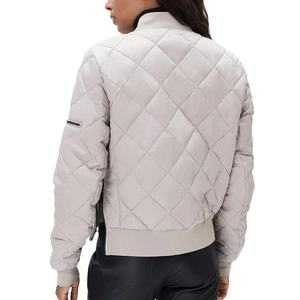 2025 nuevo diseño OEM, chaquetas con cremallera de bloque de Color para mujer, superventas, personalizadas con logotipo, chaquetas Bomber de alta calidad para mujer - Product Image 2